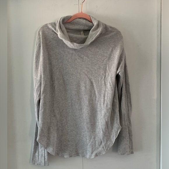 Cowl neck Waffle Shirt - Picture 1 of 4